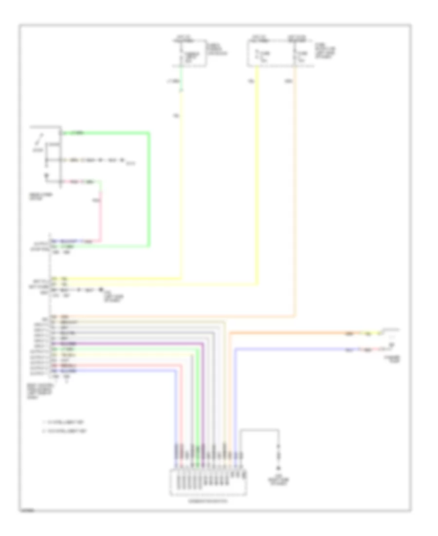 Электросхема заднего стеклоочистителя дворника и омывателя для Nissan Cube Krom 2009
