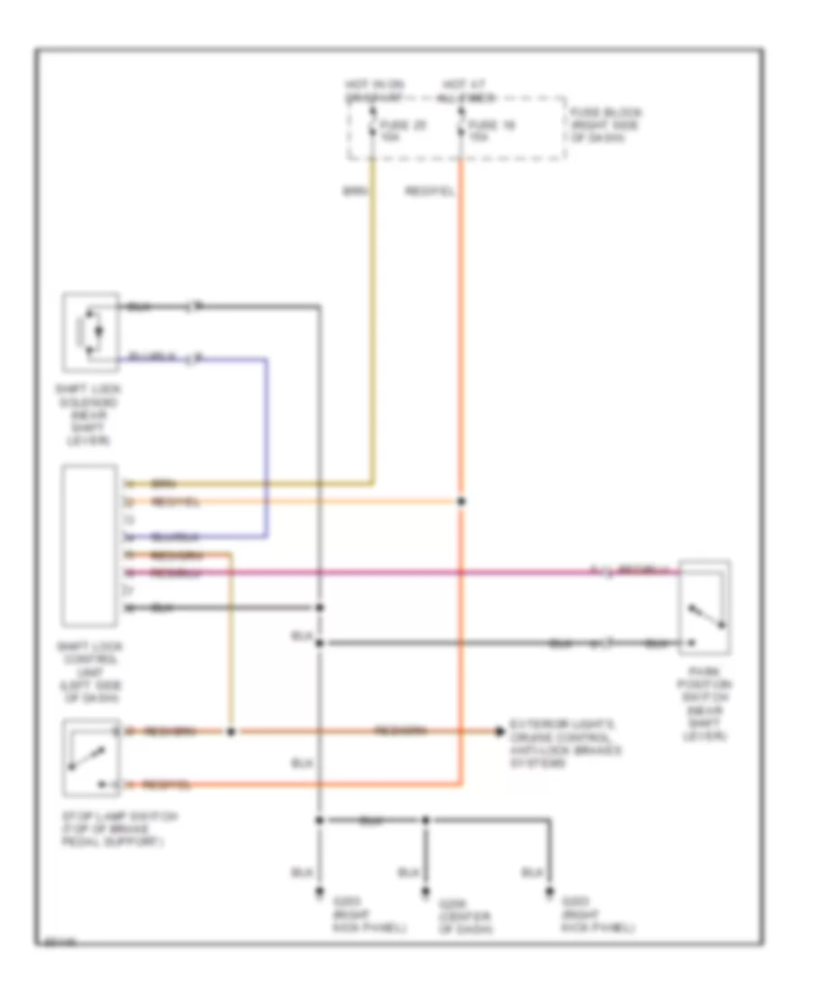 Shift Interlock Wiring Diagram for Nissan Altima GLE 1995