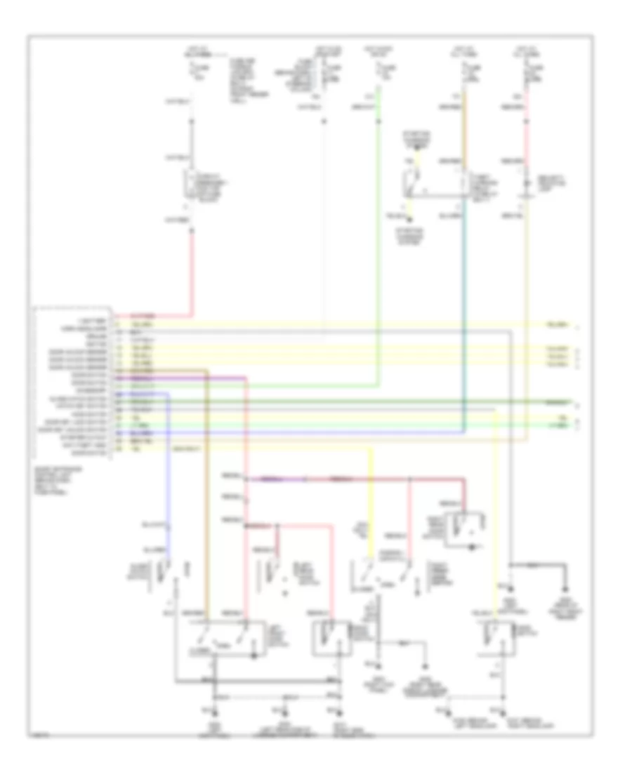 Anti theft Wiring Diagram Early Production 1 of 2 for Nissan Pathfinder LE 1999
