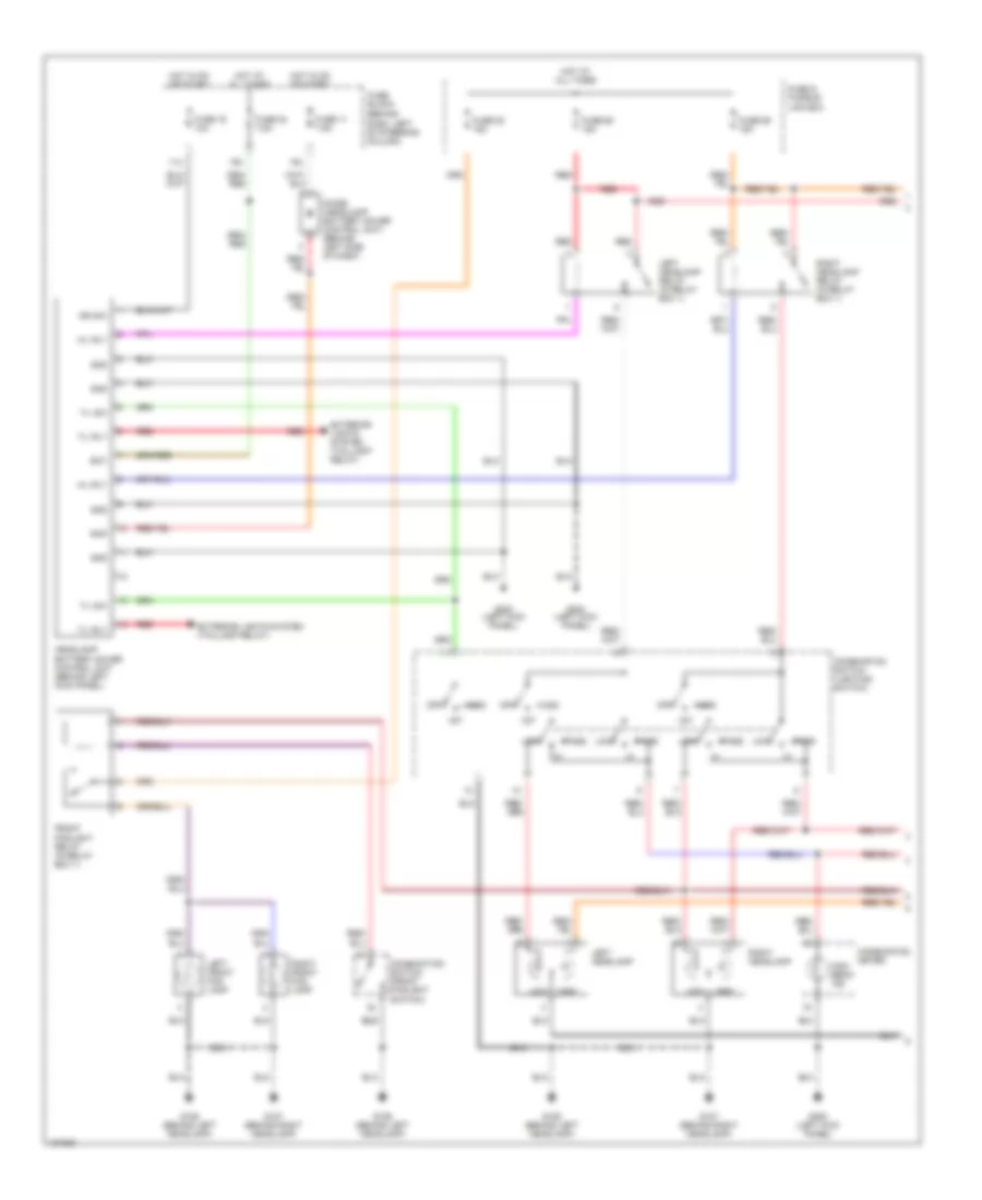 Headlight Wiring Diagram, with DRL, Late Production (1 of 2) for Nissan Pathfinder LE 1999
