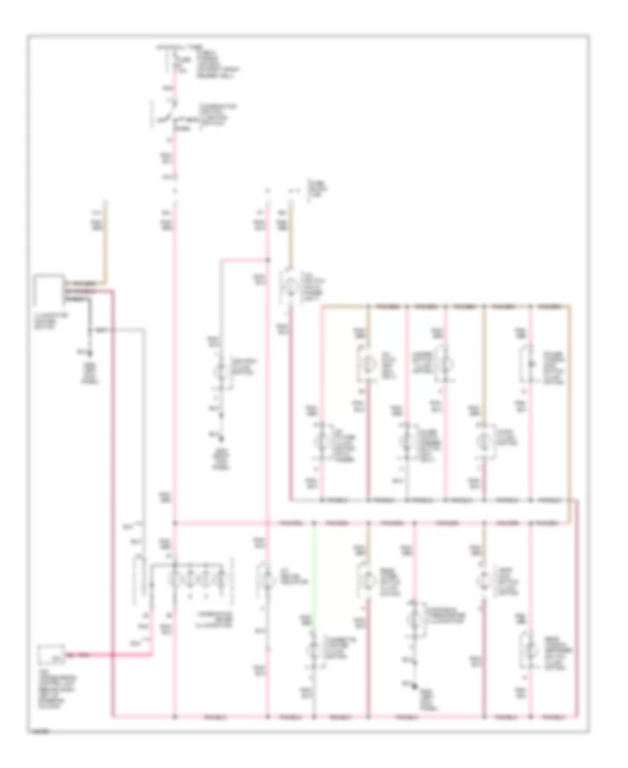 Instrument Illumination Wiring Diagram, Early Production for Nissan Pathfinder LE 1999
