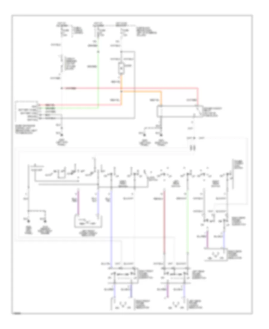 Power Window Wiring Diagram, Late Production for Nissan Pathfinder LE 1999