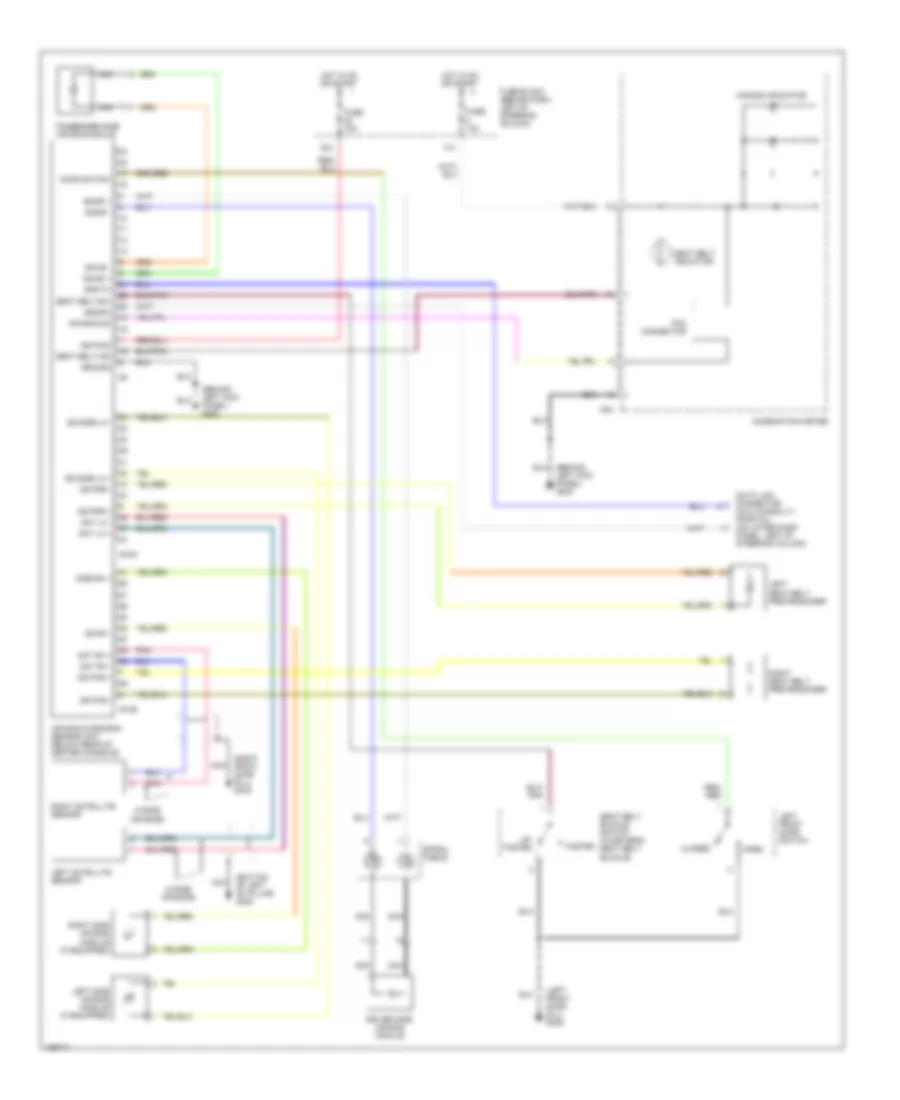 Supplemental Restraint Wiring Diagram, Late Production for Nissan Pathfinder LE 1999
