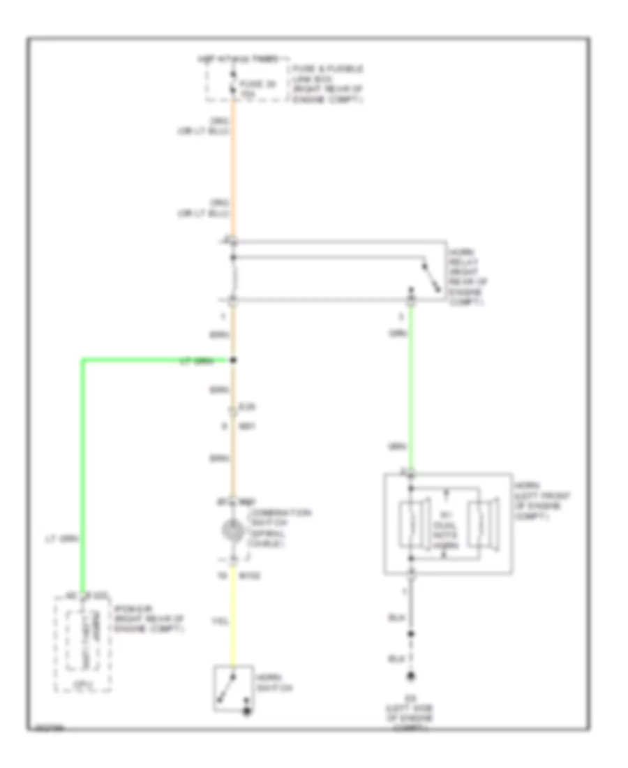 Horn Wiring Diagram for Nissan Frontier SL 2011