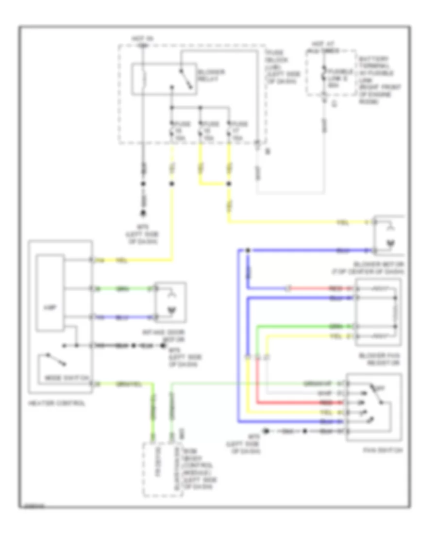 Heater Wiring Diagram for Nissan Cube S 2009