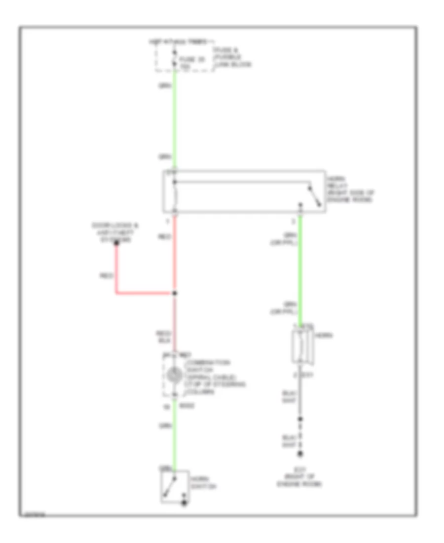 Horn Wiring Diagram for Nissan Cube S 2009