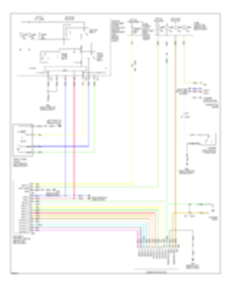 Электросхема передних стеклоочистителей дворников и омывателя лобового стекла для Nissan Rogue SV 2013