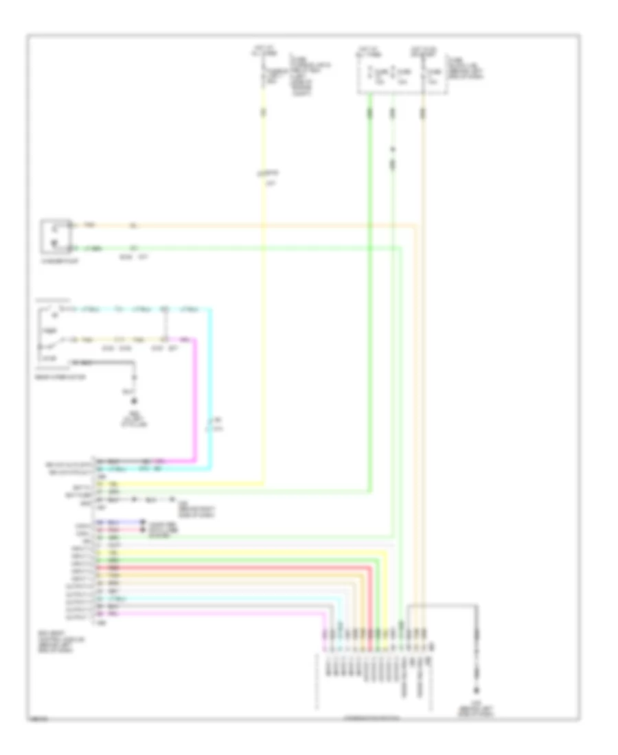 Электросхема заднего стеклоочистителя дворника и омывателя для Nissan Rogue SV 2013