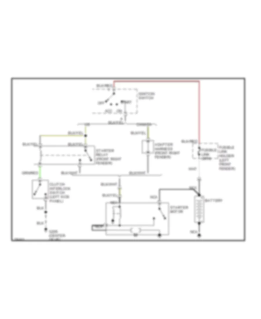 Starting Wiring Diagram M T for Nissan Sentra XE 1990
