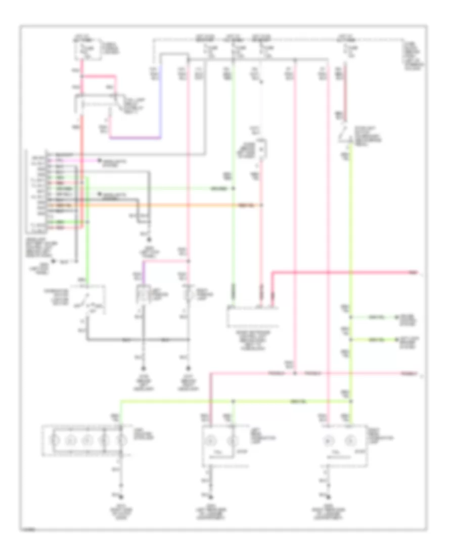 Exterior Lamps Wiring Diagram Late Production 1 of 2 for Nissan Pathfinder SE 1999