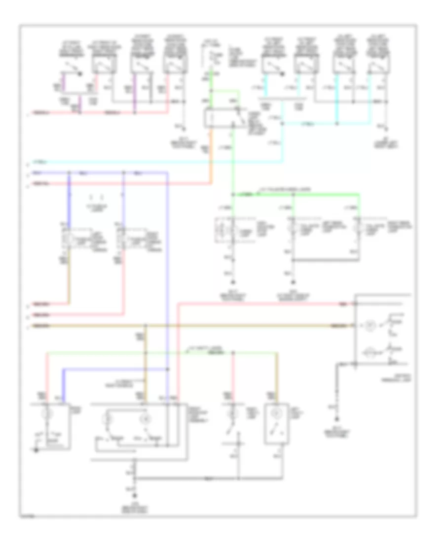 Courtesy Lamps Wiring Diagram (2 of 2) for Nissan Titan LE 2006