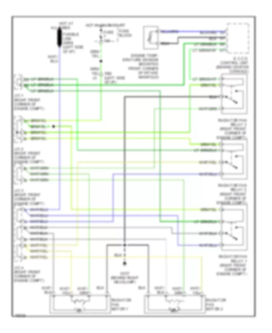 Cooling Fan Wiring Diagram for Nissan Stanza GXE 1990