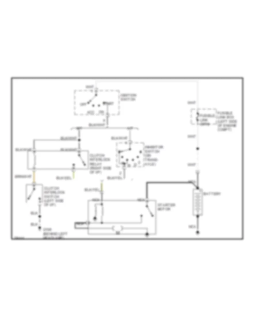 Starting Wiring Diagram for Nissan Stanza GXE 1990