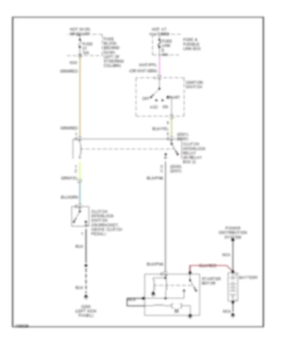 Starting Wiring Diagram M T Late Production for Nissan Pathfinder SE Limited 1999