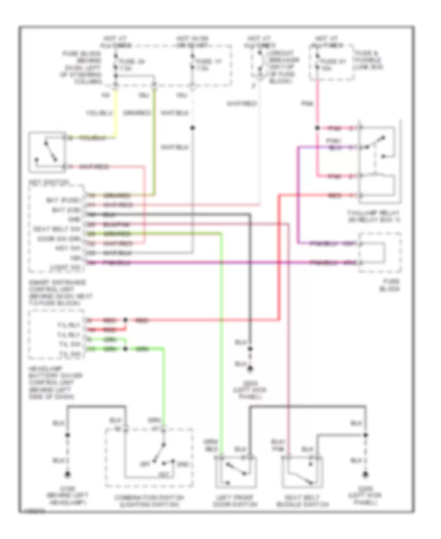 Warning System Wiring Diagrams Late Production for Nissan Pathfinder SE Limited 1999