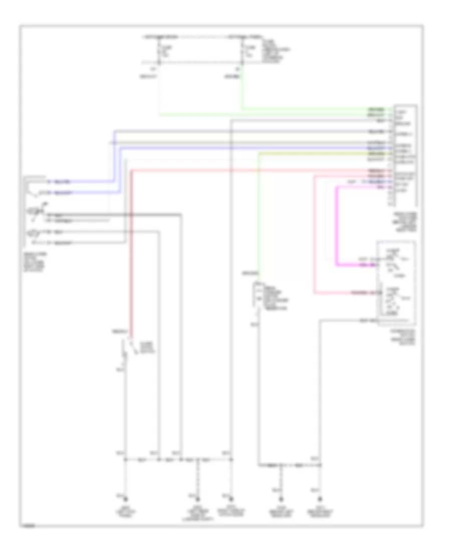 Rear WasherWiper Wiring Diagram, Late Production for Nissan Pathfinder SE Limited 1999