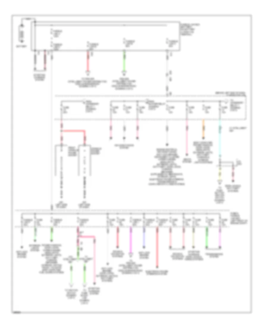 Power Distribution Wiring Diagram 1 of 3 for Nissan Sentra FE S 2013