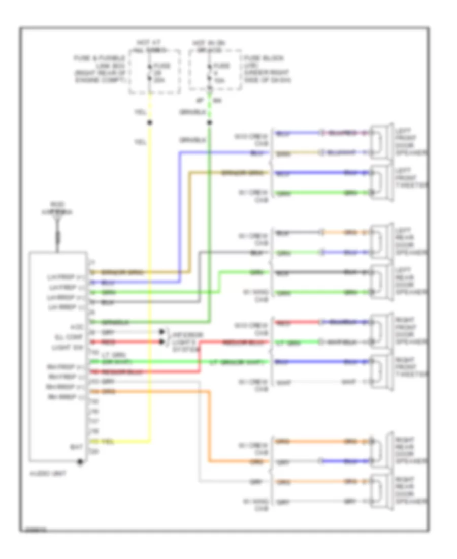 Base Radio Wiring Diagram for Nissan Frontier LE 2009