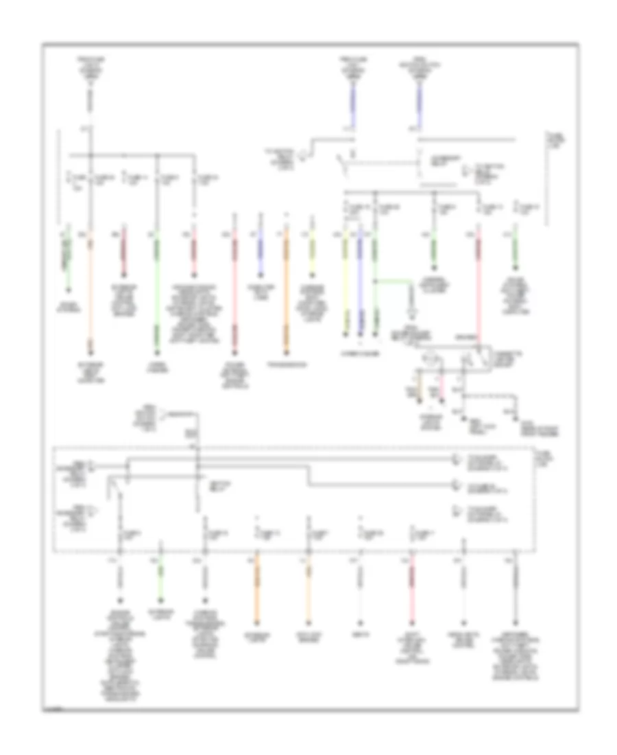 Power Distribution Wiring Diagram Late Production 2 of 3 for Nissan Pathfinder XE 1999