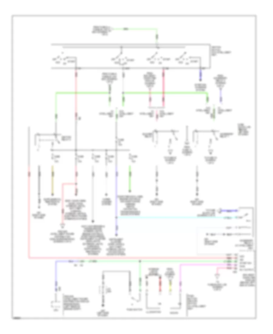 Power Distribution Wiring Diagram (2 of 3) for Nissan Sentra FE+SV 2013