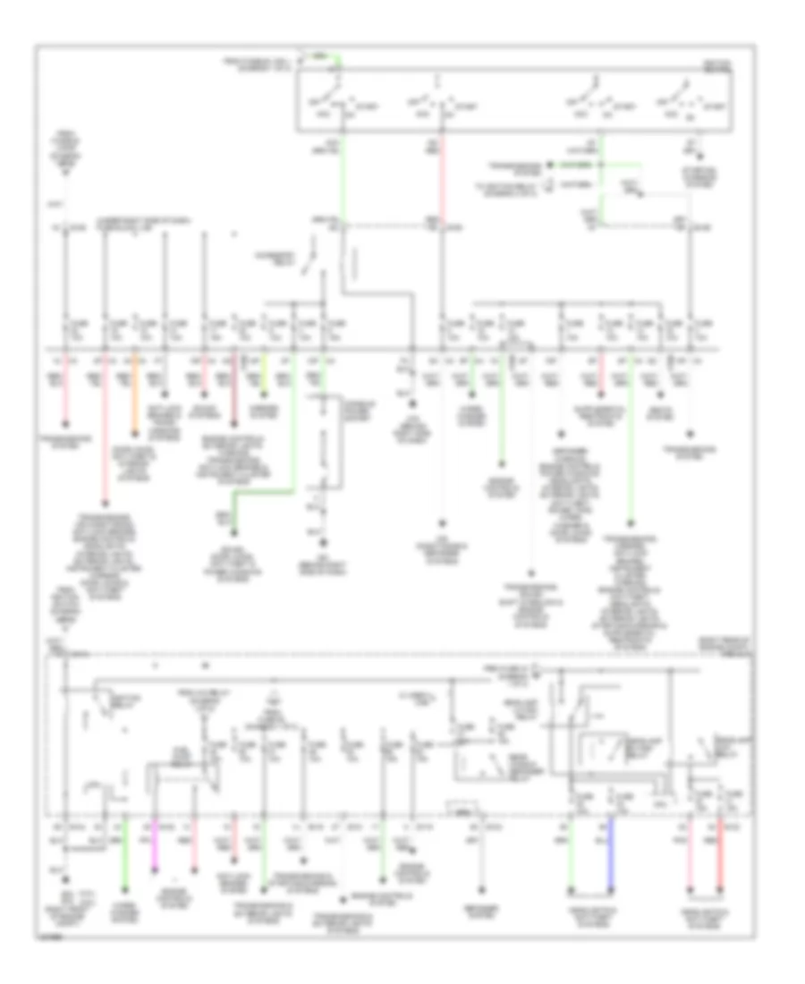Power Distribution Wiring Diagram (2 of 2) for Nissan Frontier PRO-4X 2009