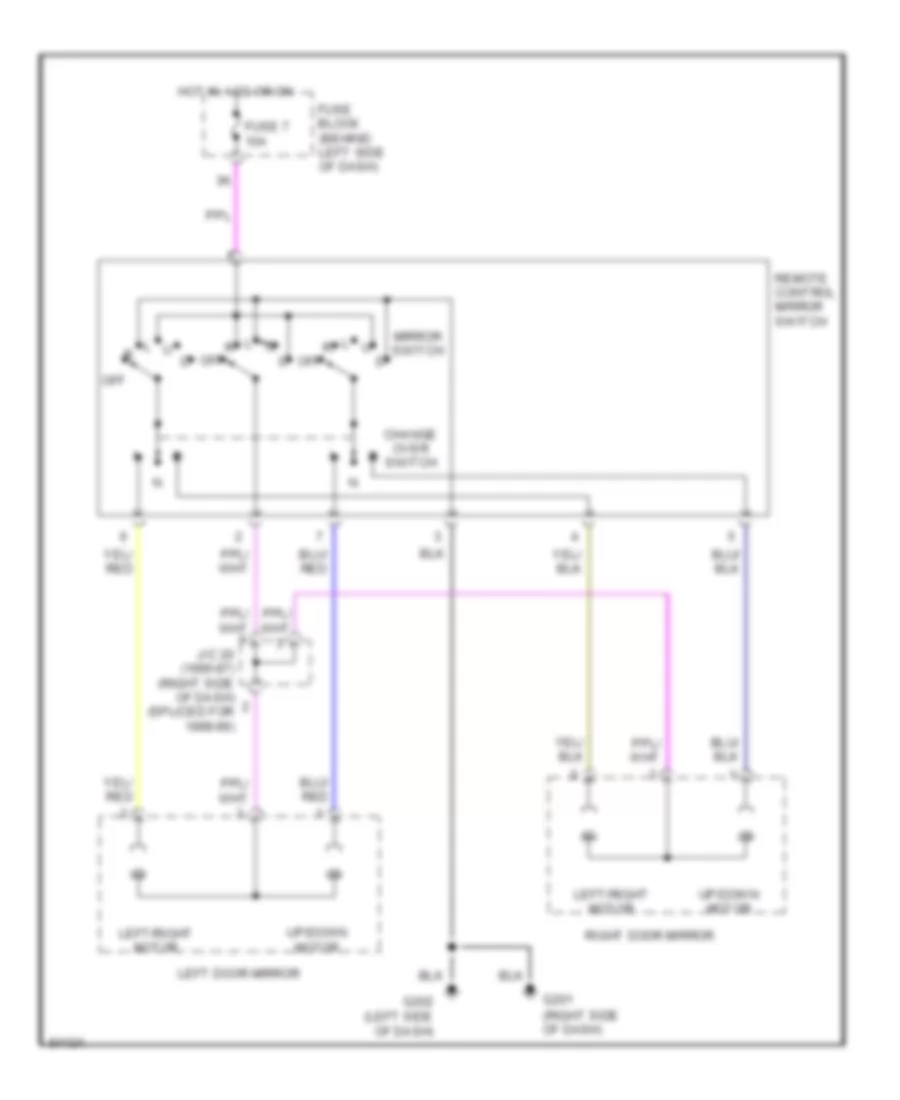 Power Mirror Wiring Diagram for Nissan Maxima GLE 1995