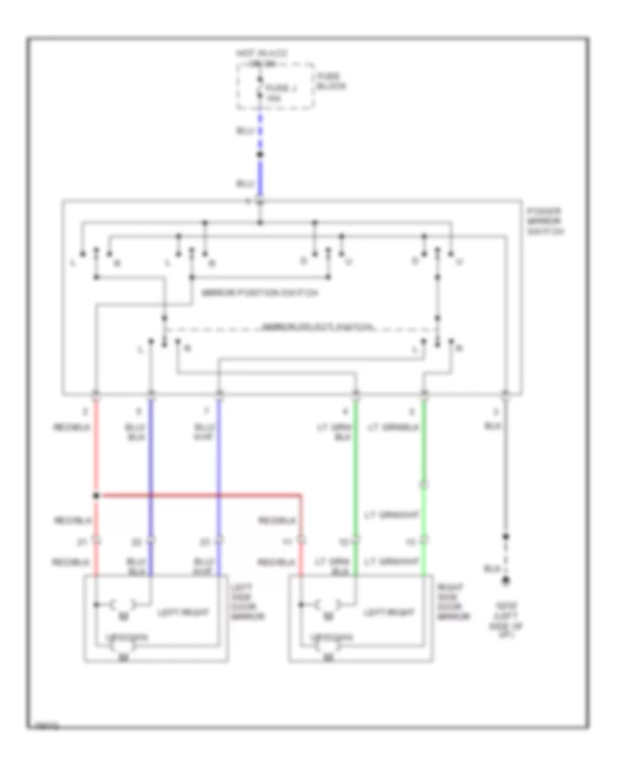 Power Mirror Wiring Diagram Left  Right Side for Nissan Van GXE 1990
