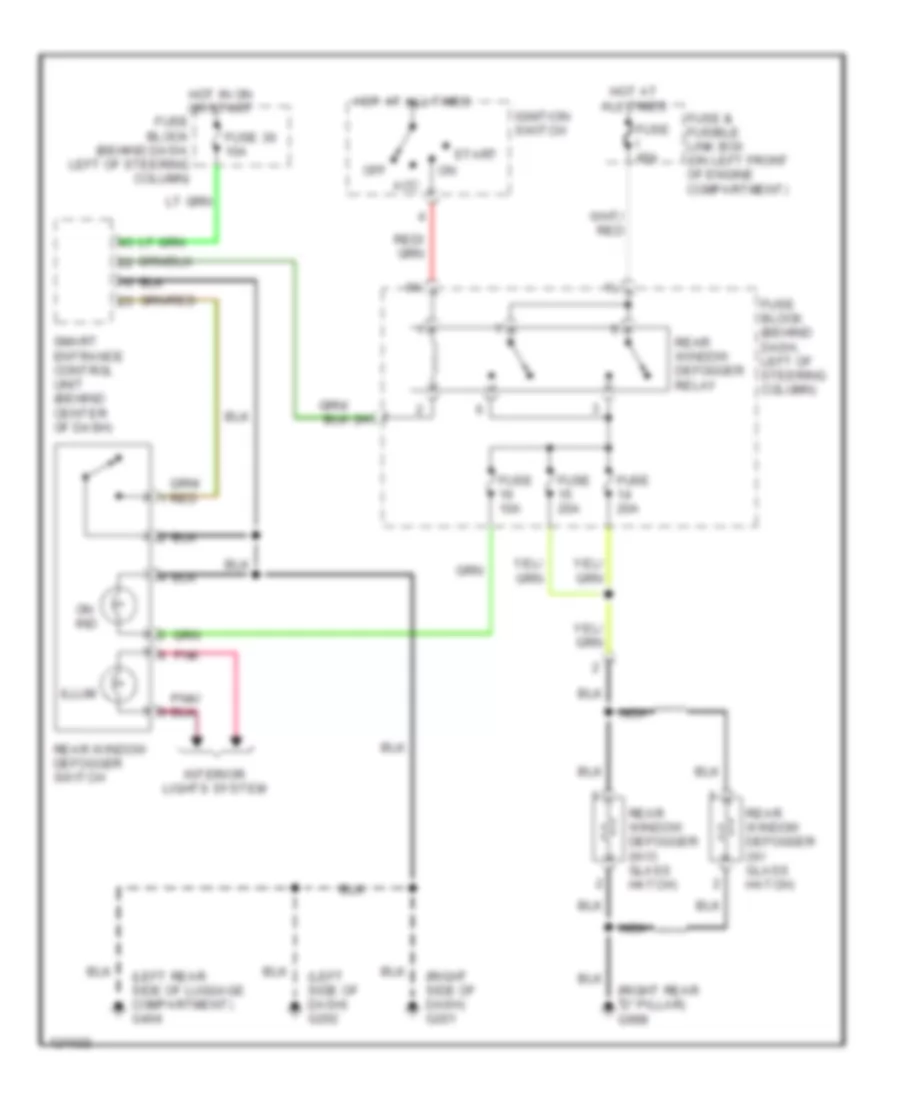 Defogger Wiring Diagram for Nissan Quest GLE 1999