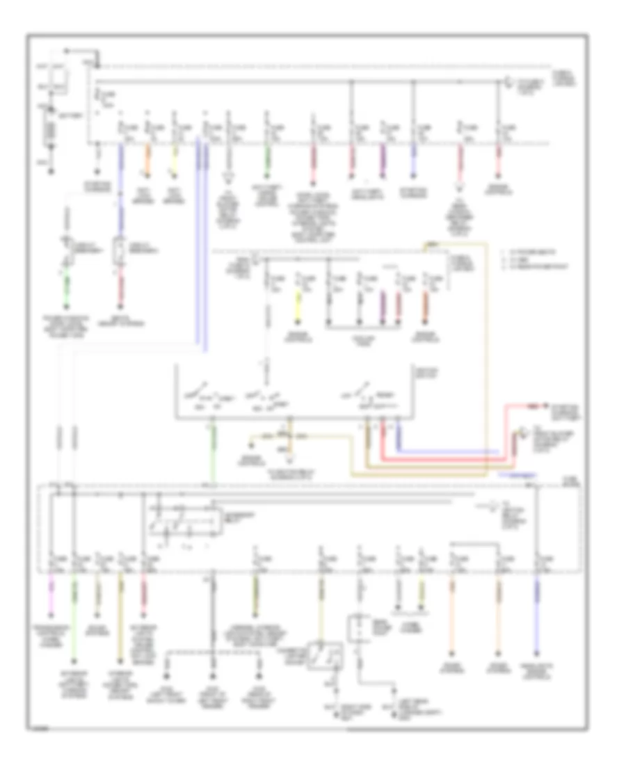 Power Distribution Wiring Diagram 1 of 2 for Nissan Quest GLE 1999