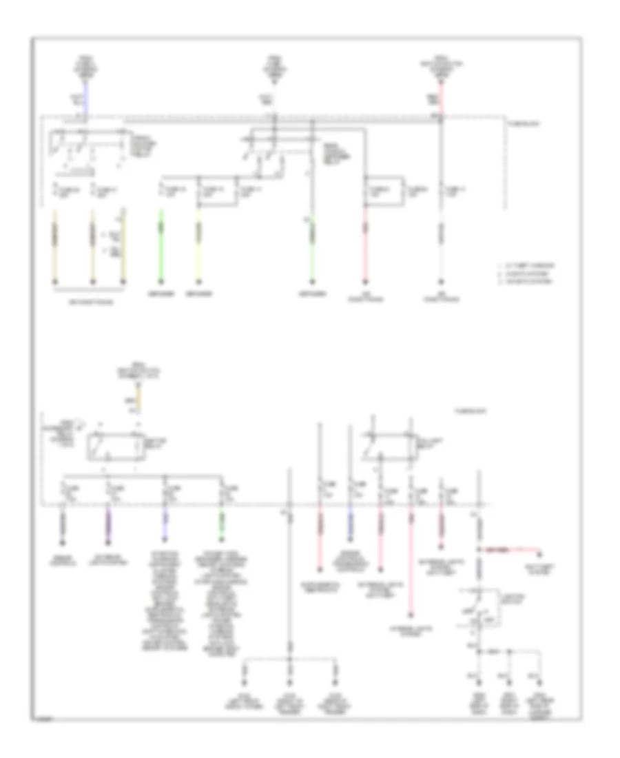Power Distribution Wiring Diagram 2 of 2 for Nissan Quest GLE 1999