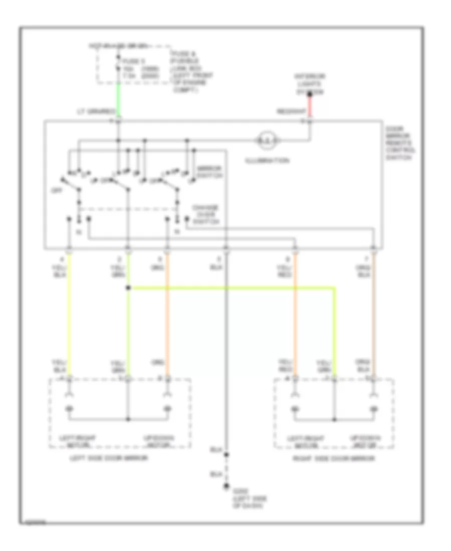 Power Mirror Wiring Diagram for Nissan Quest GLE 1999