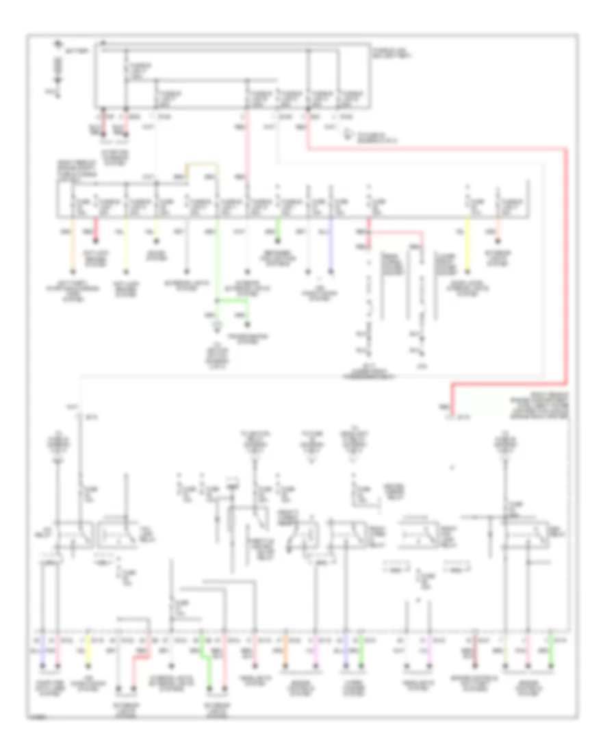 Power Distribution Wiring Diagram 1 of 2 for Nissan Xterra Off Road 2006