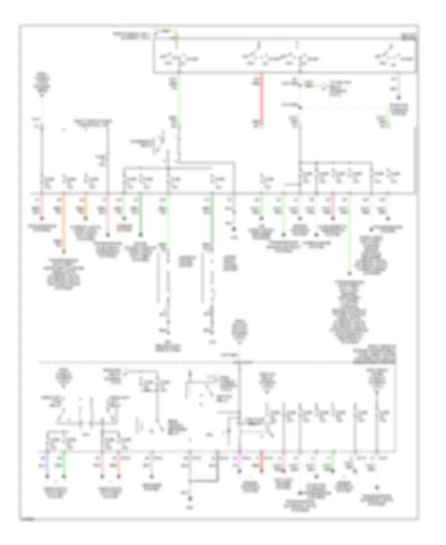 Power Distribution Wiring Diagram (2 of 2) for Nissan Xterra Off Road 2006