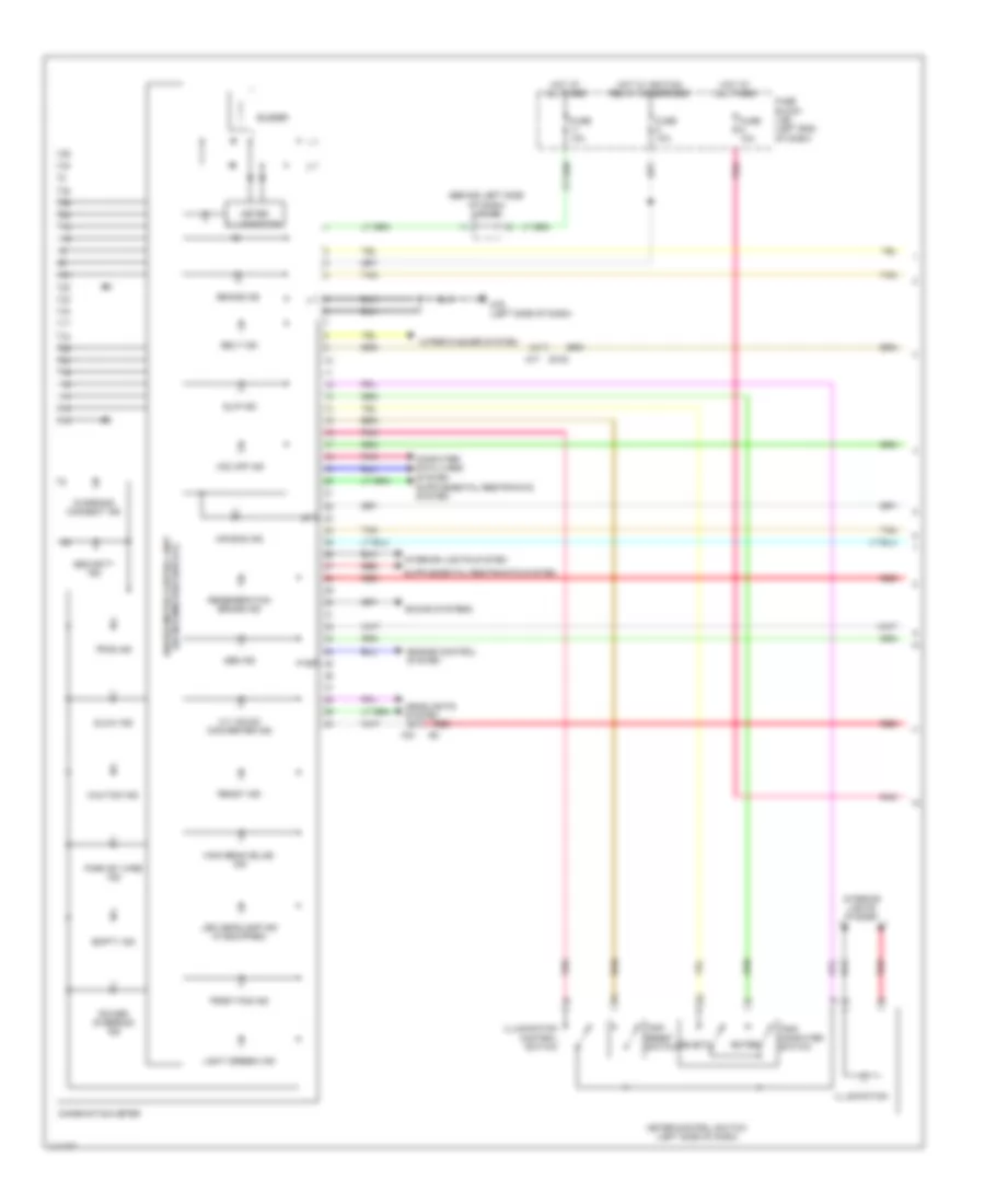 Instrument Cluster Wiring Diagram 1 of 2 for Nissan Leaf SL 2014