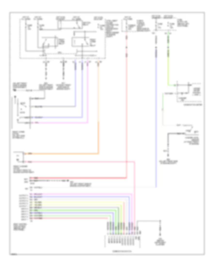 Электросхема передних стеклоочистителей дворников и омывателя лобового стекла для Nissan 350Z 2004
