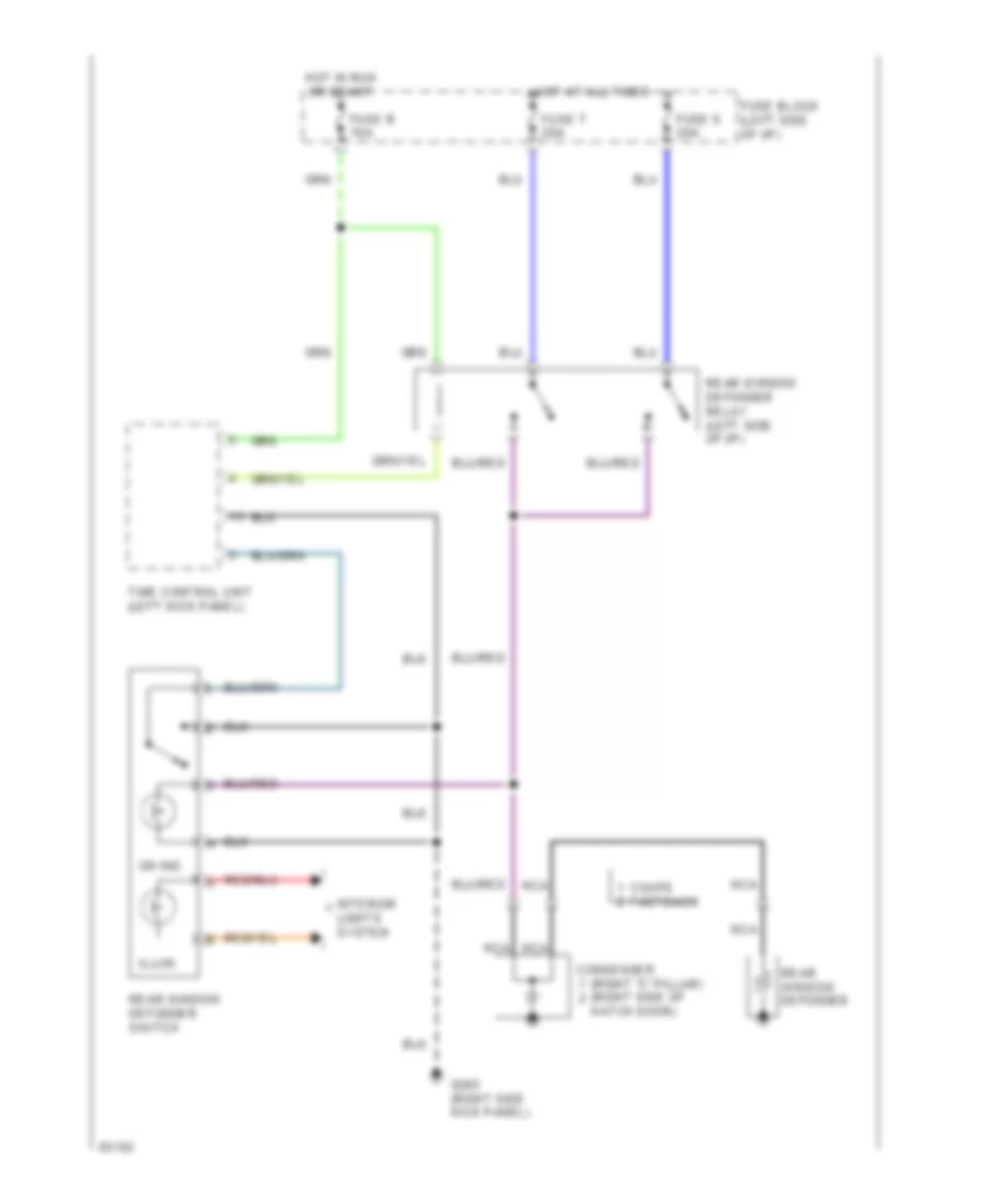 Defogger Wiring Diagram for Nissan 240SX 1991