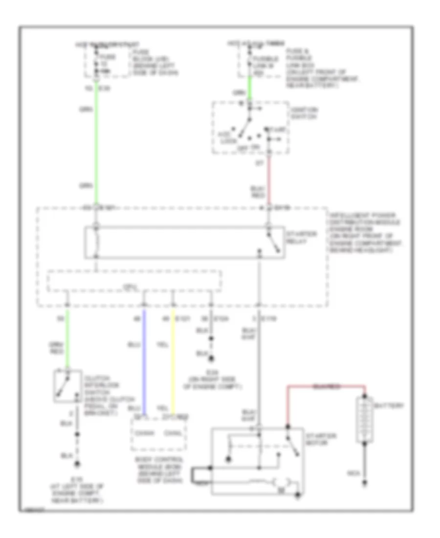 Starting Wiring Diagram M T for Nissan Altima 2004