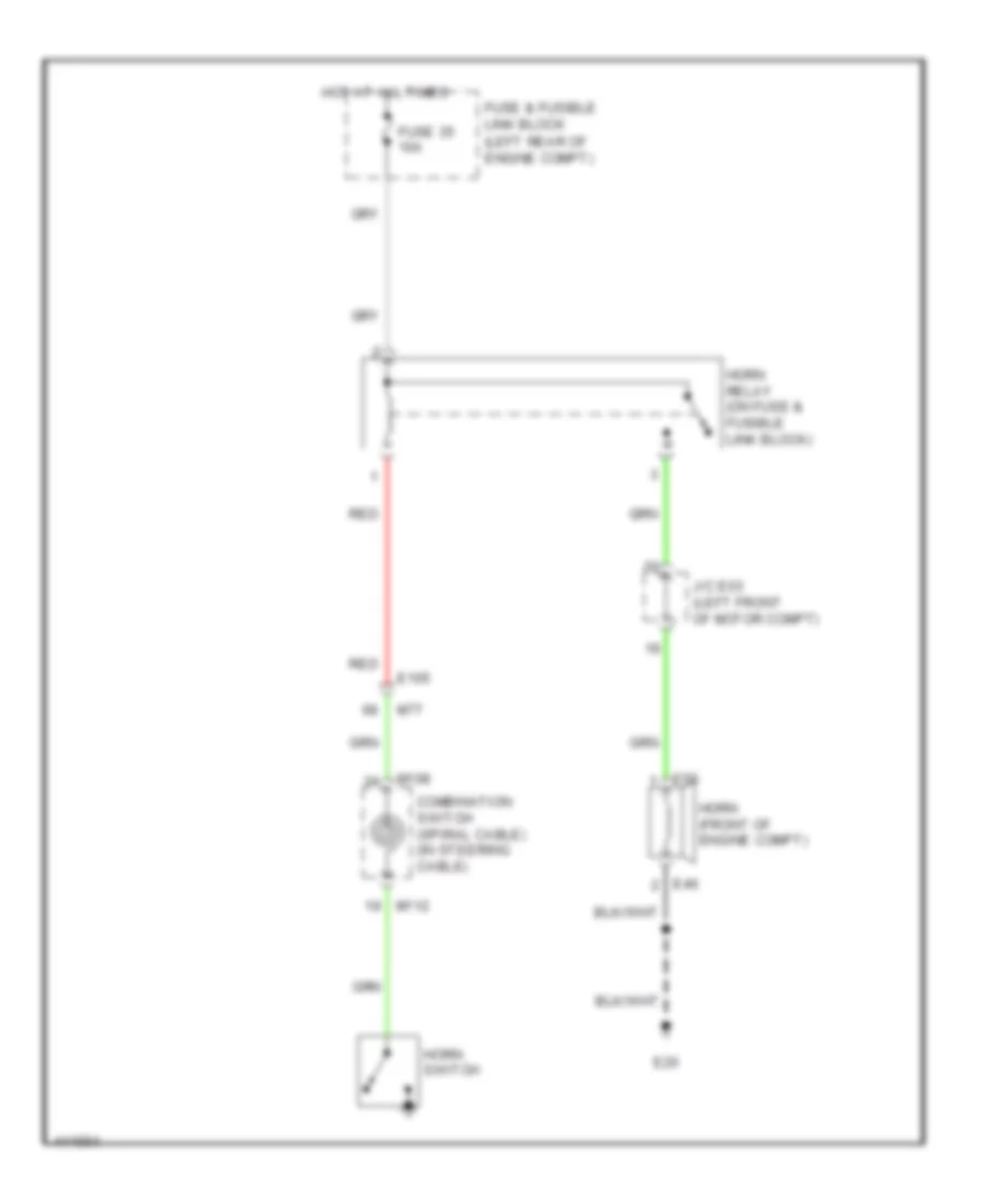 Horn Wiring Diagram for Nissan Leaf SV 2014
