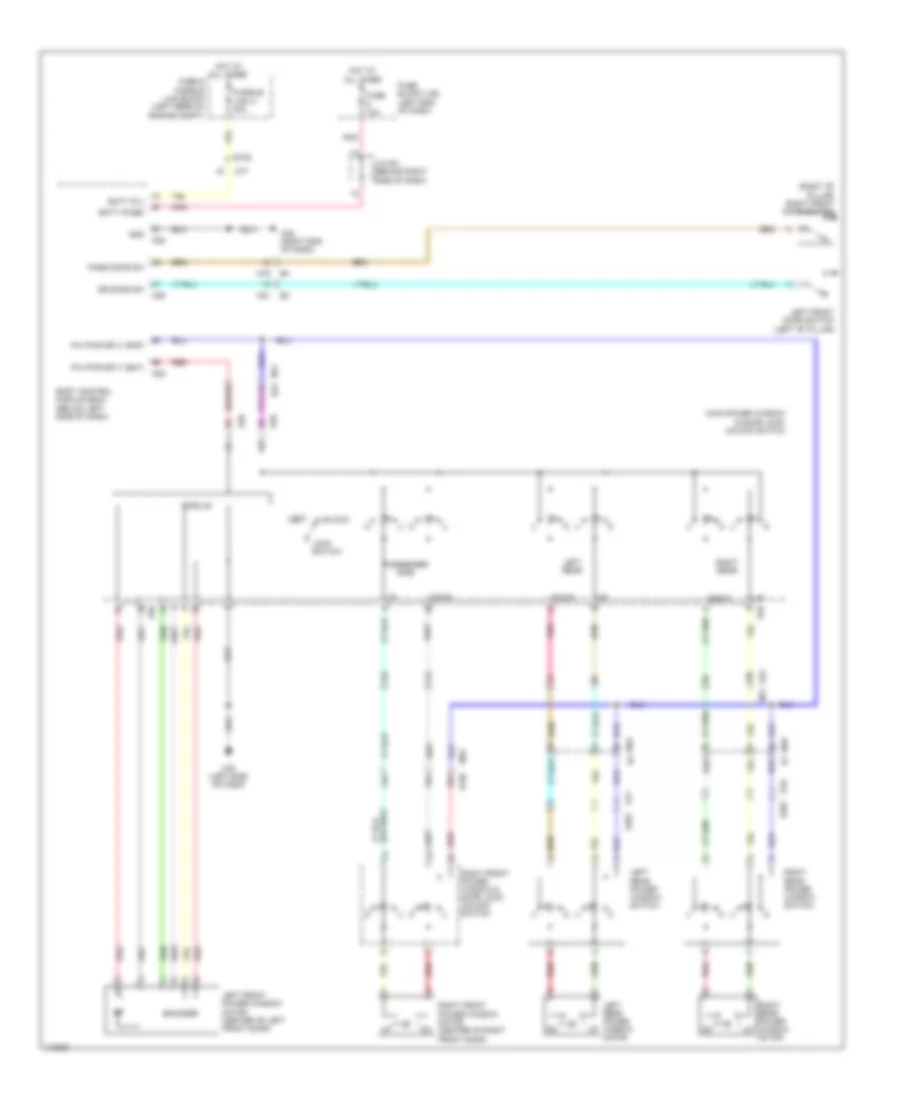 Power Windows Wiring Diagram for Nissan Leaf SV 2014