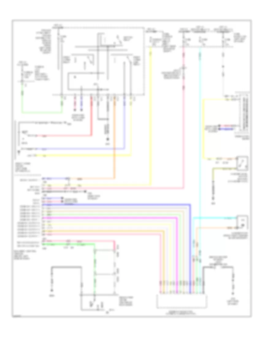 Электросхема стеклоочистителя, дворников и омывателя для Nissan Leaf SV 2014