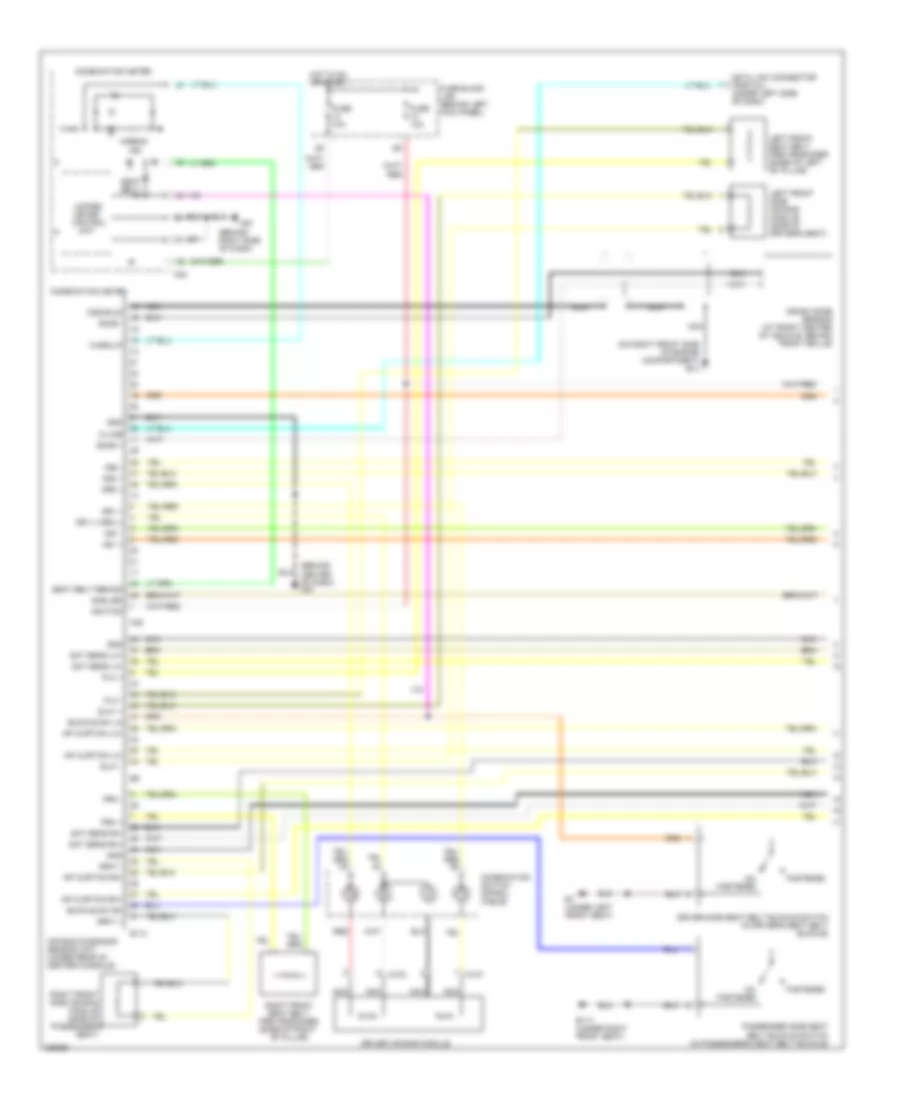 Supplemental Restraints Wiring Diagram 1 of 2 for Nissan Xterra SE 2006