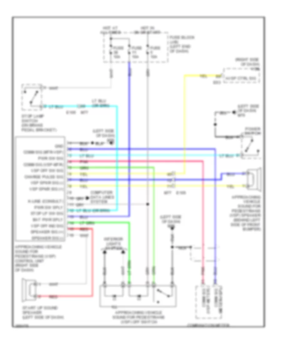 Virtual Engine Sound System Wiring Diagram for Nissan Leaf SL 2011