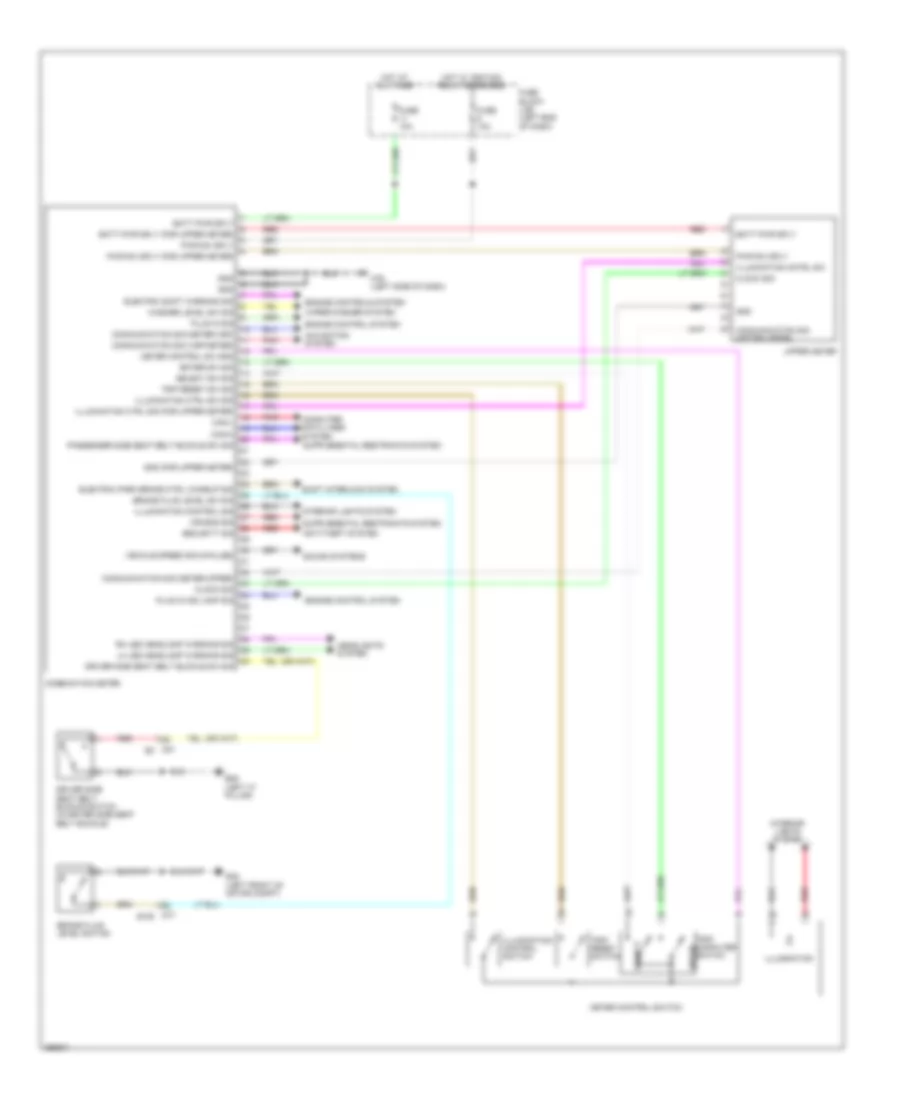 Instrument Cluster Wiring Diagram for Nissan Leaf SL 2011