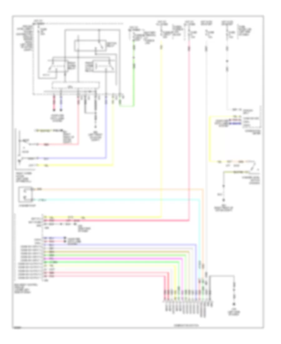 Электросхема передних стеклоочистителей дворников и омывателя лобового стекла для Nissan Leaf SL 2011