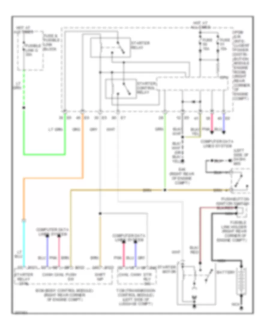 Starting Wiring Diagram for Nissan GT-R 2009