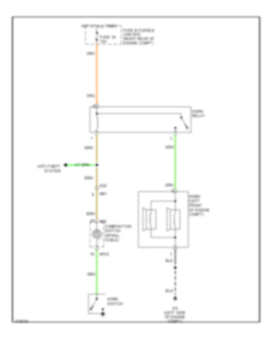 Horn Wiring Diagram for Nissan Pathfinder LE 2012