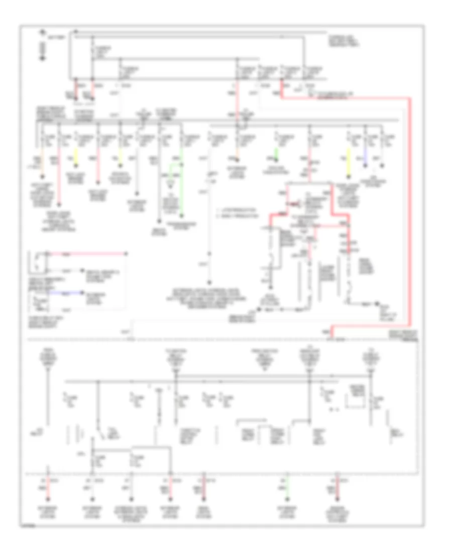 Power Distribution Wiring Diagram 1 of 2 for Nissan Pathfinder LE 2012