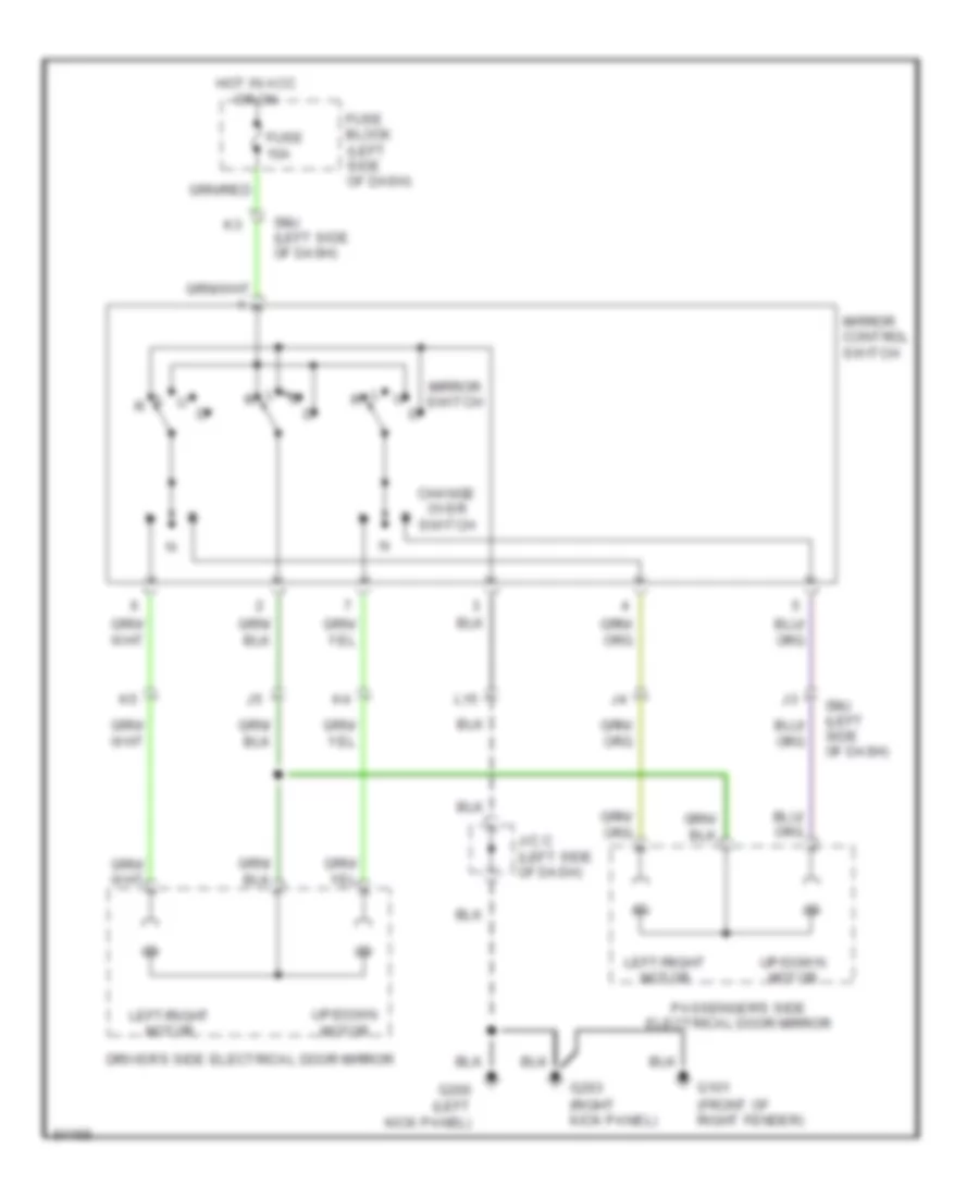 Power Mirror Wiring Diagram for Nissan Pathfinder LE 1995