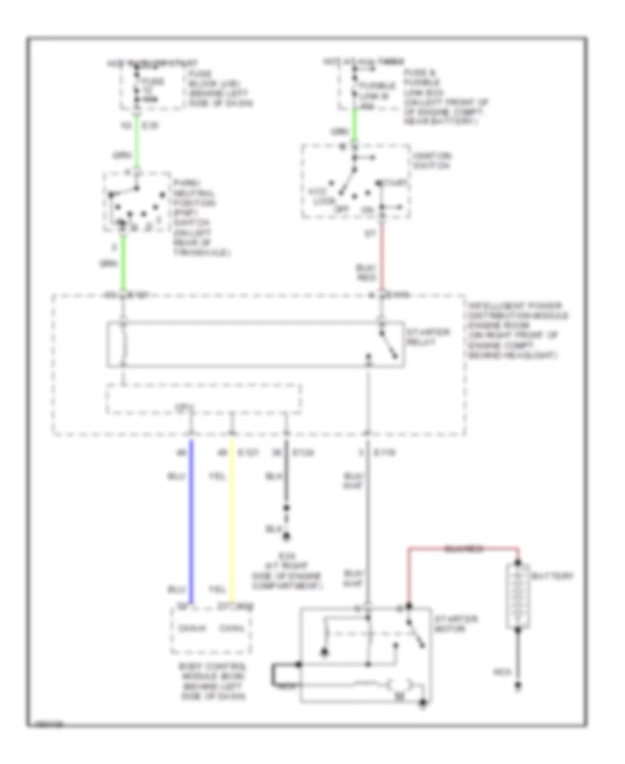 Starting Wiring Diagram, AT for Nissan Altima S 2004