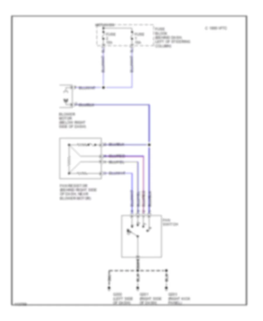 Heater Wiring Diagram for Nissan Sentra GXE 1999